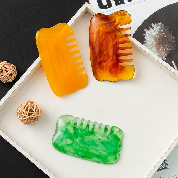 Letitdao Letitdao Therapeutic Resin Gua Sha Board Multi-Functional Head Massager for Scalp Relaxation & Meridian Therapy