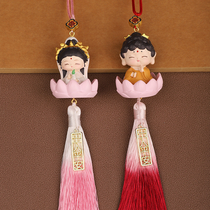 Letitdao Cute Smiley Face Car Hanging Ornament Cartoon Character Air Freshener for Car Interior Decor