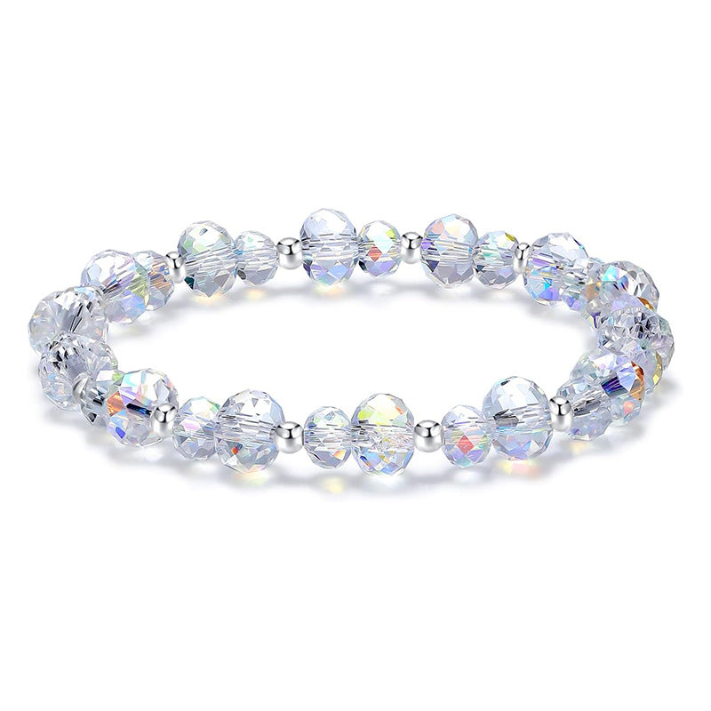 Letitdao Healing Light Bracelet Iridescent Crystal Beads for Active Meditation & Energetic Alignment