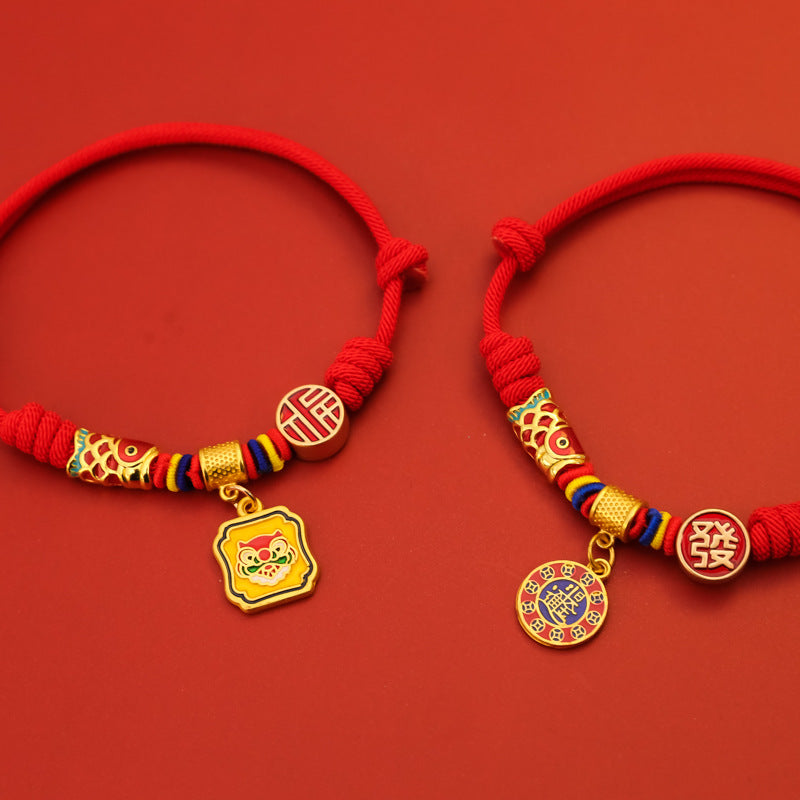 Letitdao Silent Longevity Pet Collar Red Koi & Lock Design for New Year Wellness Adjustable Vitality Frequency Band