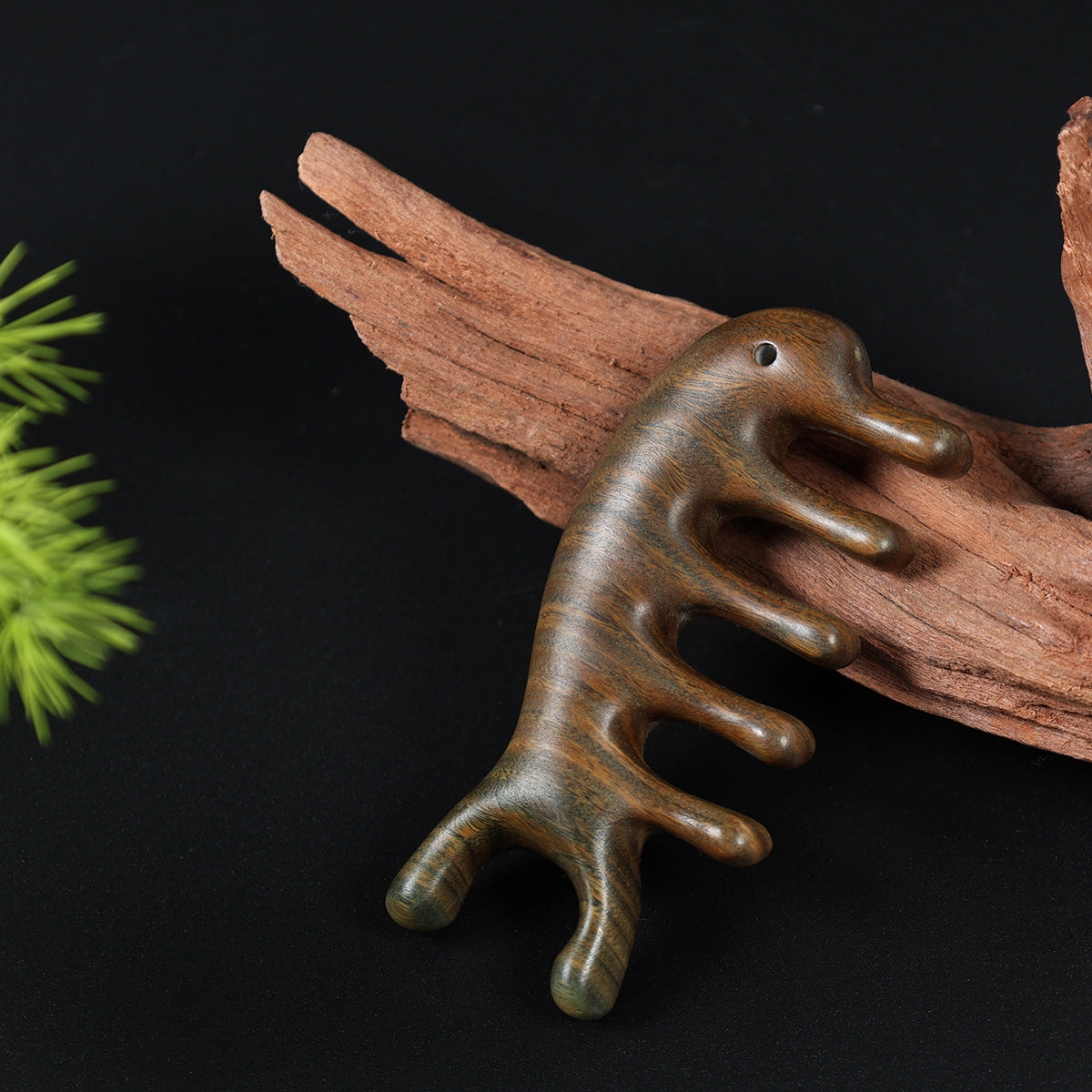 Sale Letitdao Sandalwood 3-in-1 Mindfulness Comb For Scalp Massage Facial Gua Sha & Acupressure Creative Self-Care Gift