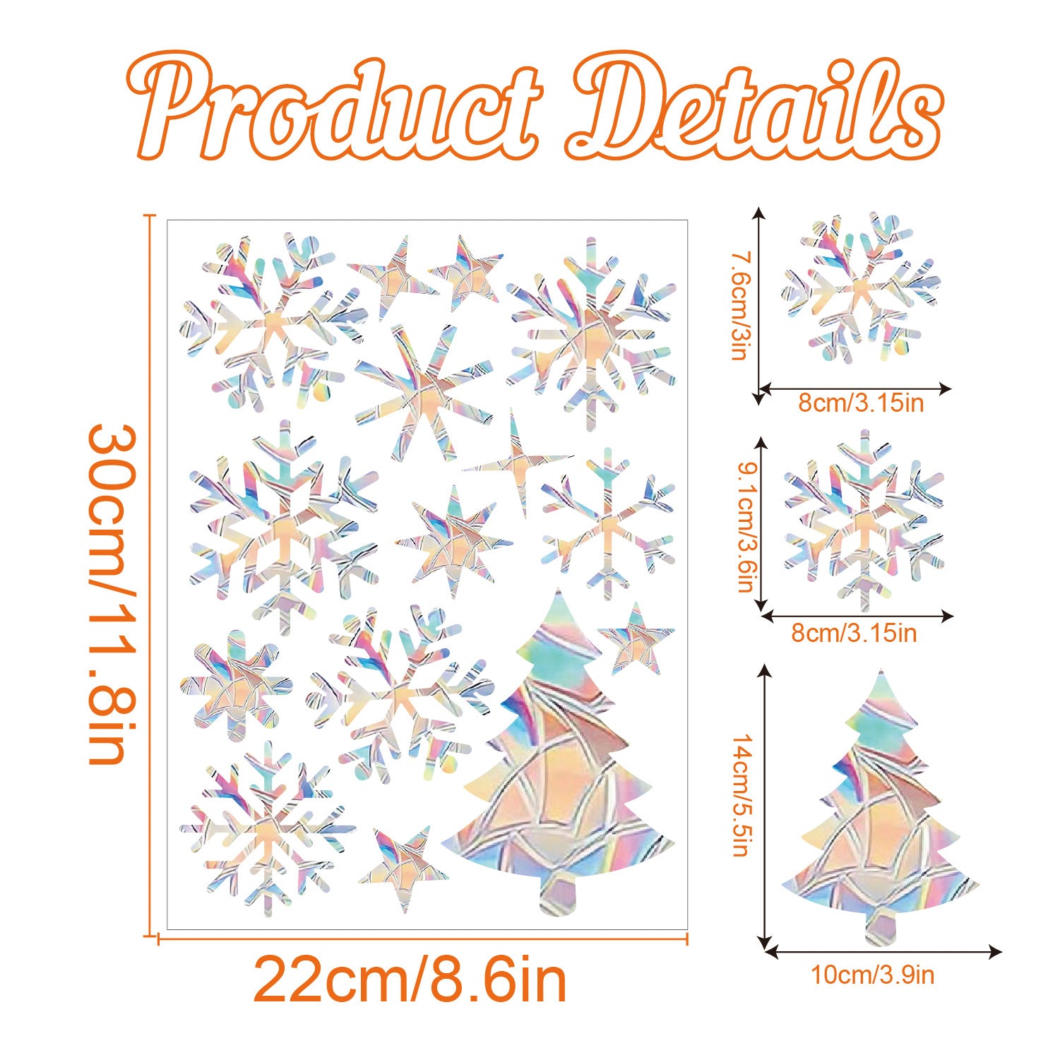 Letitdao Prism Rainbow Window Art Butterfly Designs with Static Cling Light Spectrum Decor