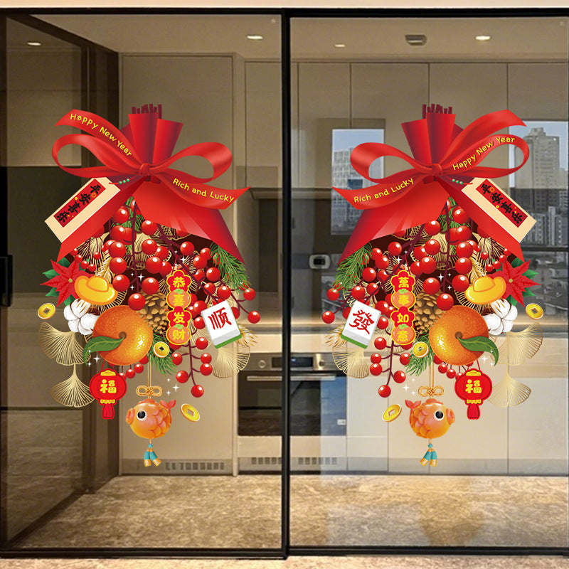 Letitdao Electrostatic Paper-cut Window Art 2026 Horse Year Designs with Static Cling Reversible Festival Decor