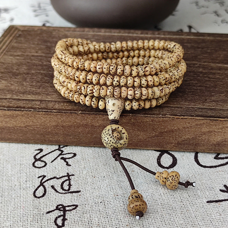 Letitdao Natural Star Moon Seed Bracelet Multi-Strand Meditation Jewelry Mindfulness Beads Necklace