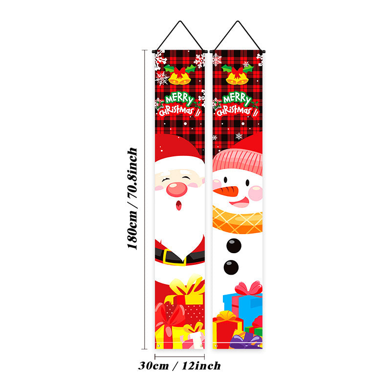 $9.9 Includes All Fees-Letitdao Grinch & Santa Outdoor Set Quirky Couplet Curtain & Banners For Ironic Christmas Whimsical Party Decor