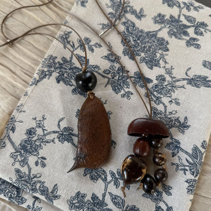 Letitdao Botanical Seed Necklace New Chinese Style Long Mala For Layering Literary Aesthetic Jewelry