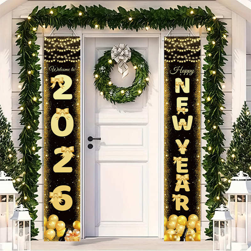 Letitdao 2026 "Happy New Year" Party Set Custom Couplets for Cross-year Celebration Immersive Joy Decor
