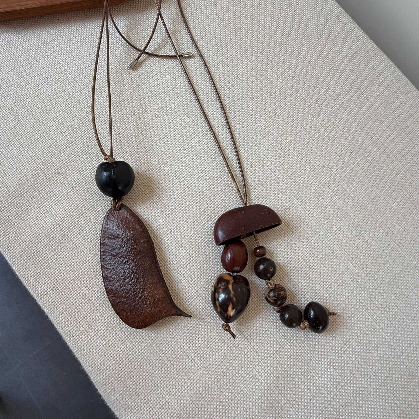 Letitdao Botanical Seed Necklace New Chinese Style Long Mala For Layering Literary Aesthetic Jewelry