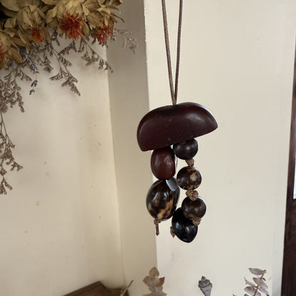 Letitdao Botanical Seed Necklace New Chinese Style Long Mala For Layering Literary Aesthetic Jewelry