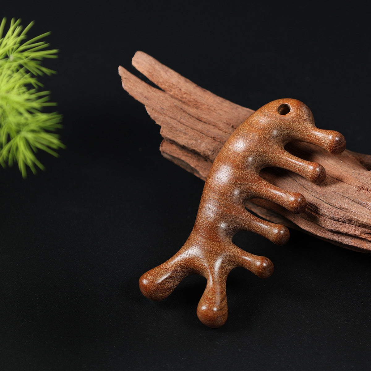 Sale Letitdao Sandalwood 3-in-1 Mindfulness Comb For Scalp Massage Facial Gua Sha & Acupressure Creative Self-Care Gift