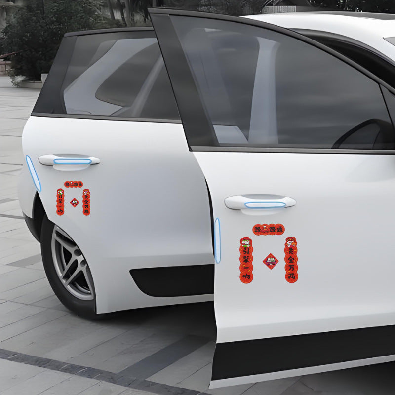 Letitdao Magnetic Car Couplets 2026 Horse Year Set For Vehicle Doors Damage-Free Auto Decor