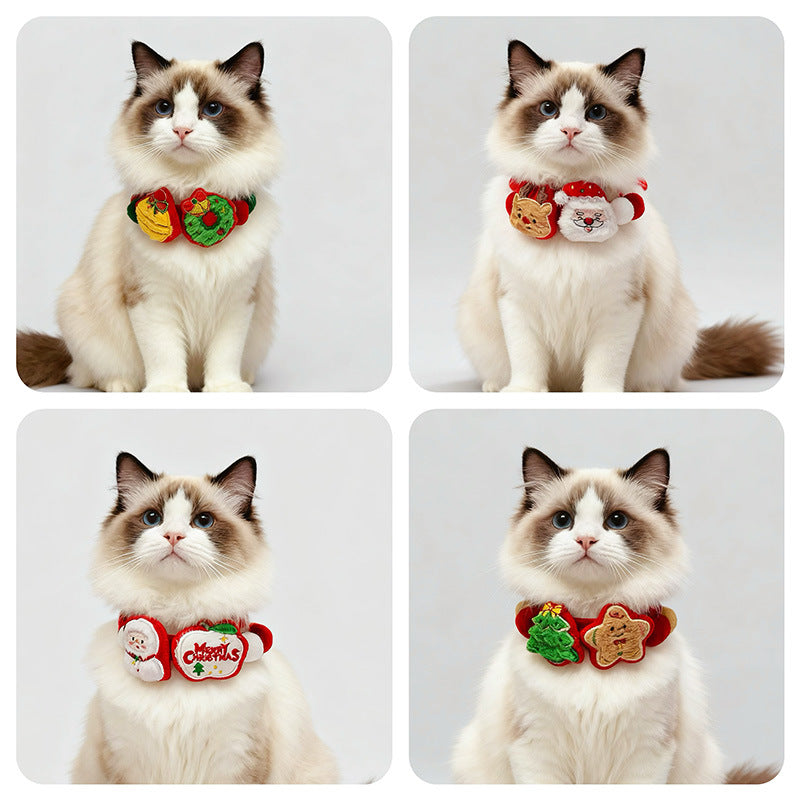 Letitdao Holiday Joy Collar Plush Christmas Tree Bell for Pet Anxiety Relief & Sensory Enrichment Festive Comfort System