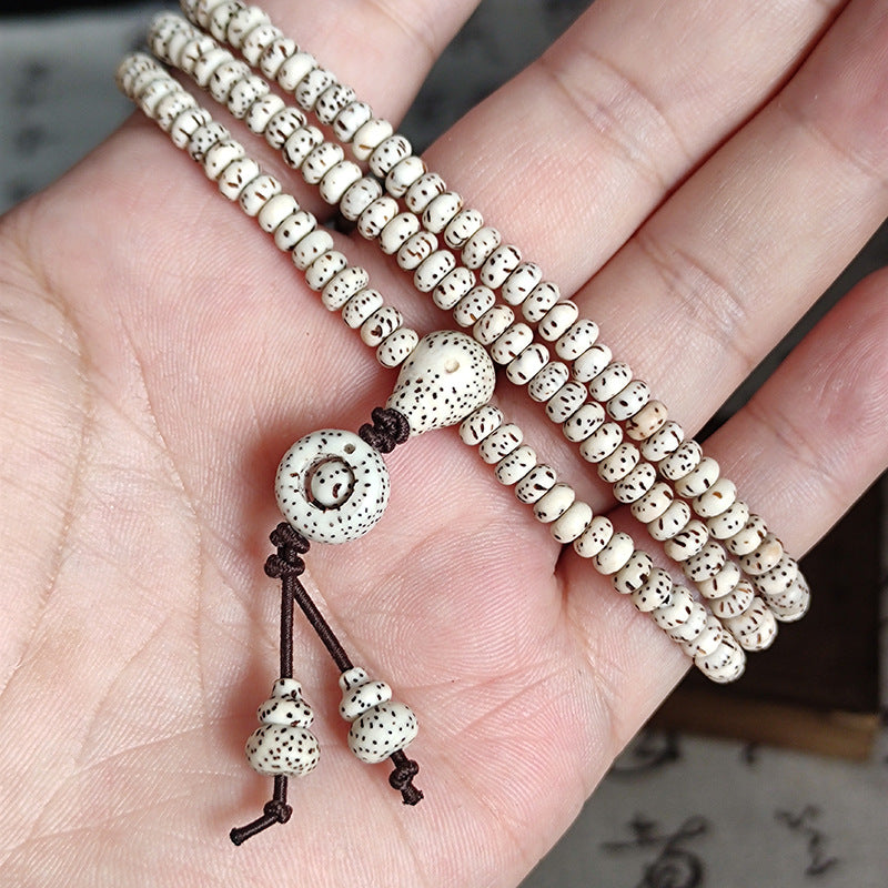 Letitdao Natural Star Moon Seed Bracelet Multi-Strand Meditation Jewelry Mindfulness Beads Necklace