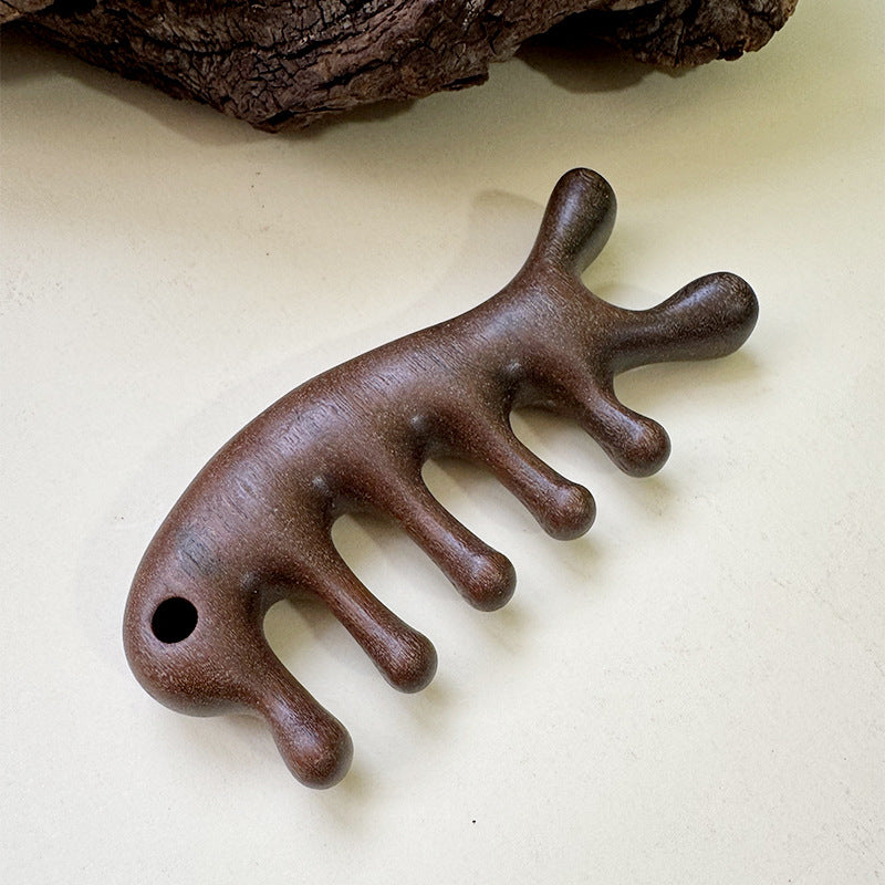 Sale Letitdao Sandalwood 3-in-1 Mindfulness Comb For Scalp Massage Facial Gua Sha & Acupressure Creative Self-Care Gift