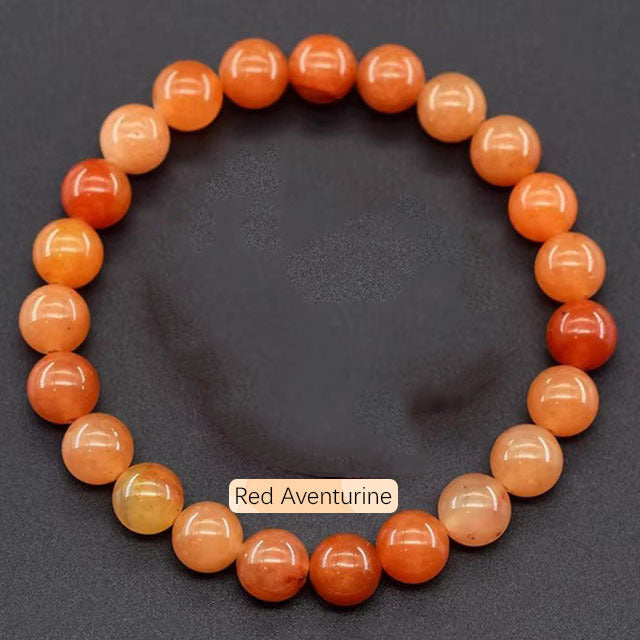 Letitdao Grounding Stone Bracelet Tiger's Eye & Garnet Bead Strand for Focus & Vitality Natural Energy Jewelry