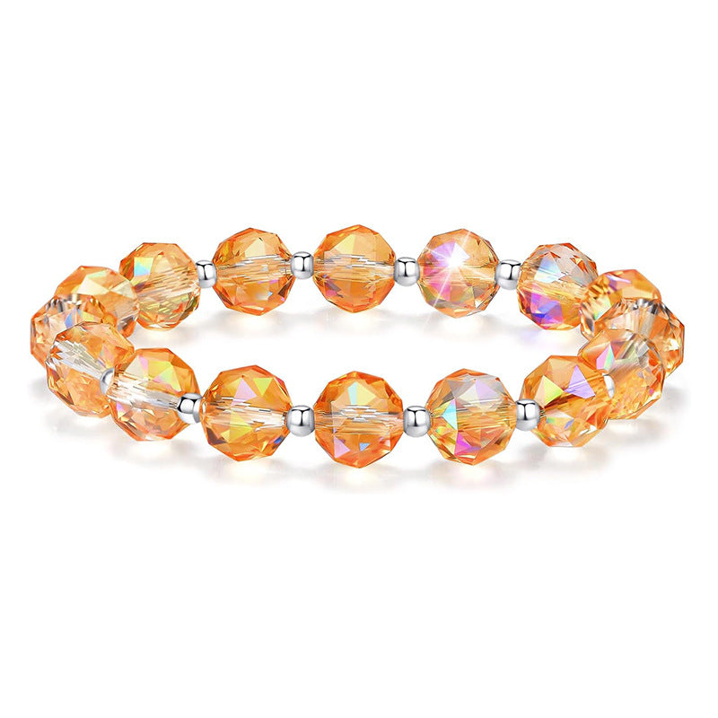 Letitdao Healing Light Bracelet Iridescent Crystal Beads for Active Meditation & Energetic Alignment