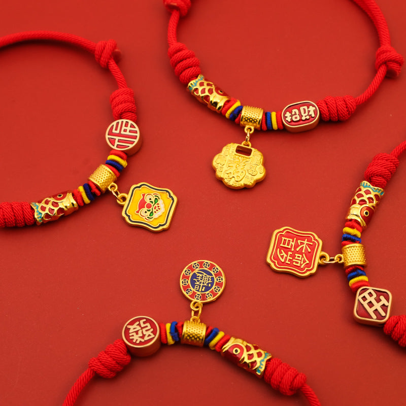 Letitdao Silent Longevity Pet Collar Red Koi & Lock Design for New Year Wellness Adjustable Vitality Frequency Band