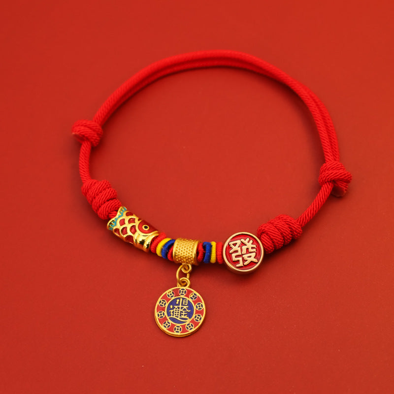 Letitdao Silent Longevity Pet Collar Red Koi & Lock Design for New Year Wellness Adjustable Vitality Frequency Band