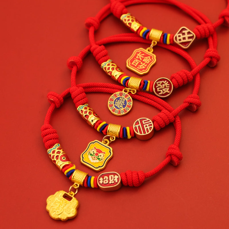 Letitdao Silent Longevity Pet Collar Red Koi & Lock Design for New Year Wellness Adjustable Vitality Frequency Band