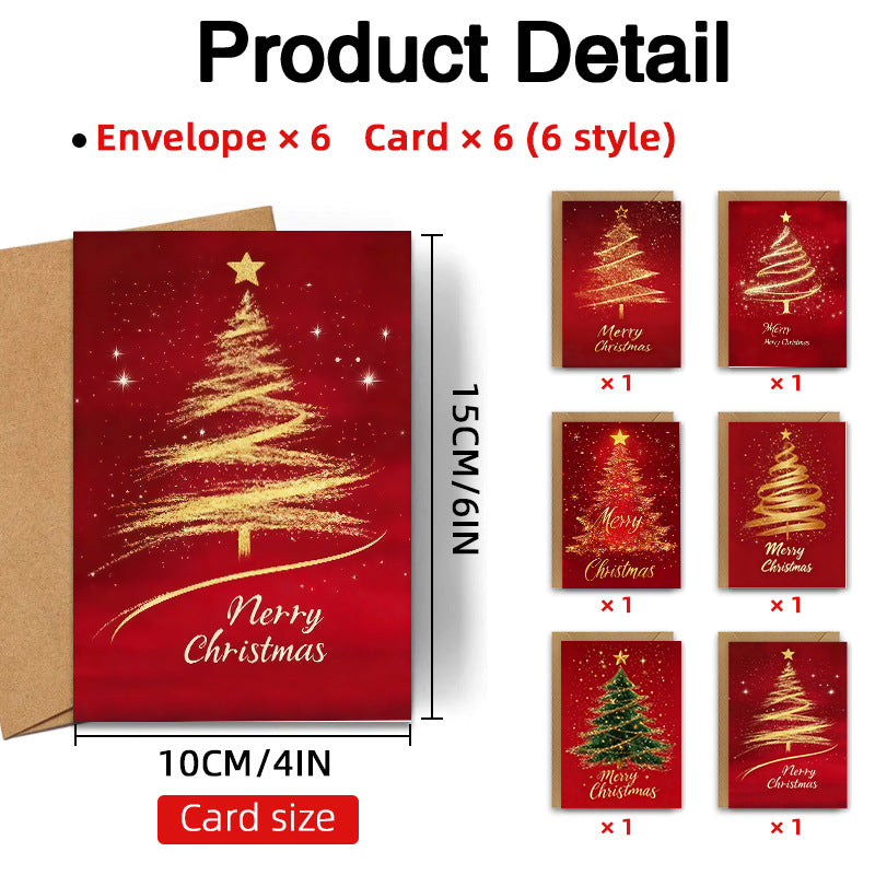 Letitdao Golden Christmas Tree Card Premium Design With Festive Resonance Luminous Holiday Art