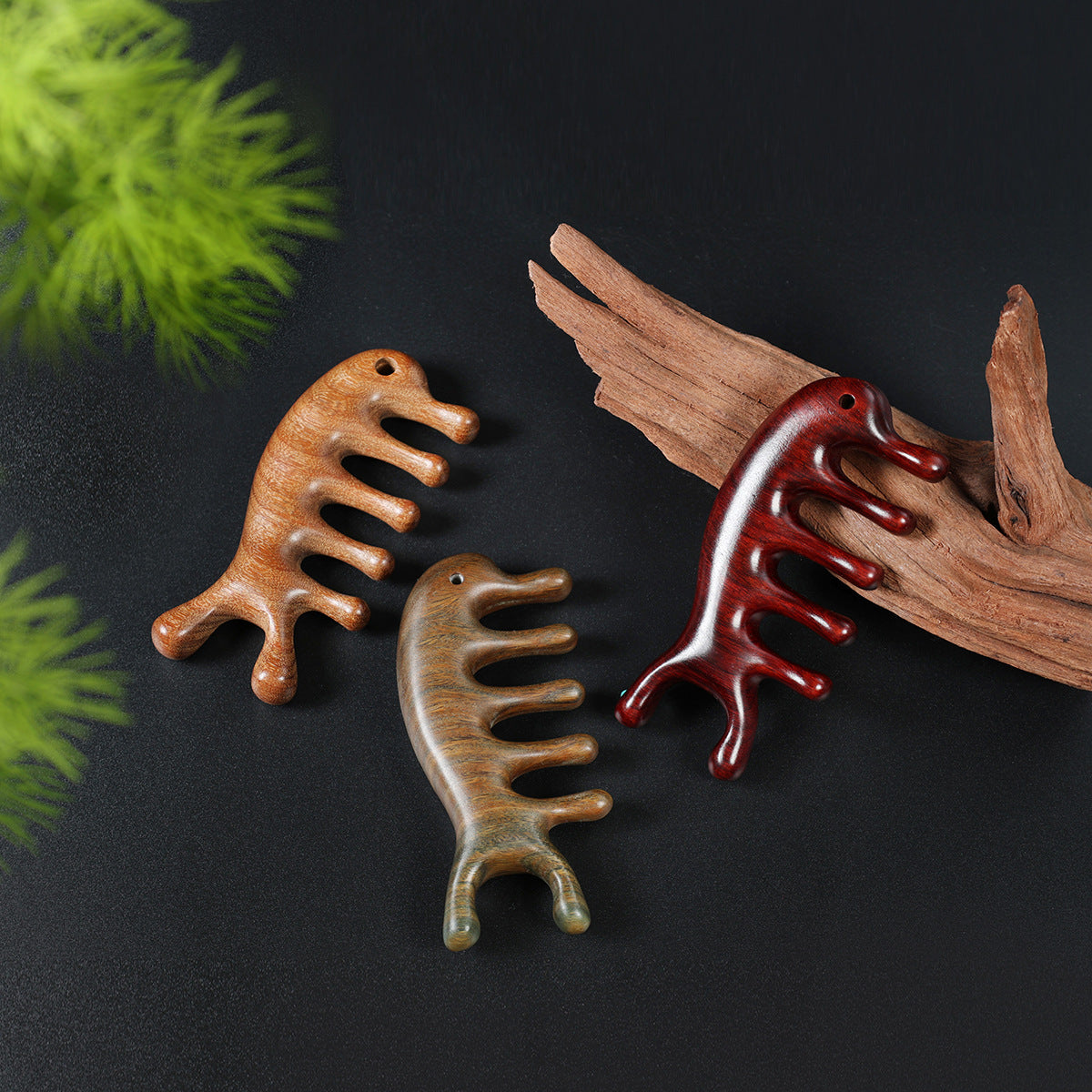 Sale Letitdao Sandalwood 3-in-1 Mindfulness Comb For Scalp Massage Facial Gua Sha & Acupressure Creative Self-Care Gift