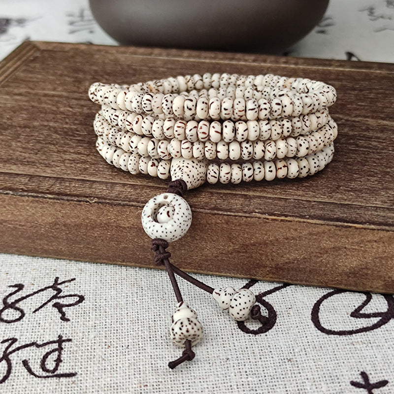 Letitdao Natural Star Moon Seed Bracelet Multi-Strand Meditation Jewelry Mindfulness Beads Necklace