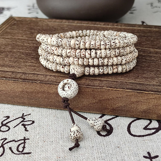 Letitdao Natural Star Moon Seed Bracelet Multi-Strand Meditation Jewelry Mindfulness Beads Necklace