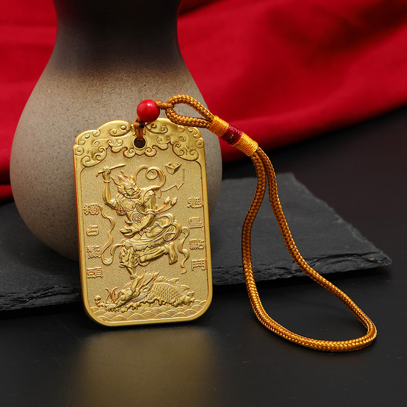 Letitdao Academic Success Talisman Chinese Style Alloy Token Pendant for Study Focus & Good Grades Car Interior Decor