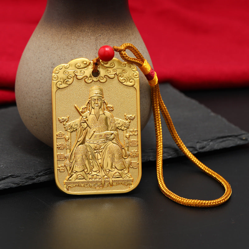 Letitdao Academic Success Talisman Chinese Style Alloy Token Pendant for Study Focus & Good Grades Car Interior Decor
