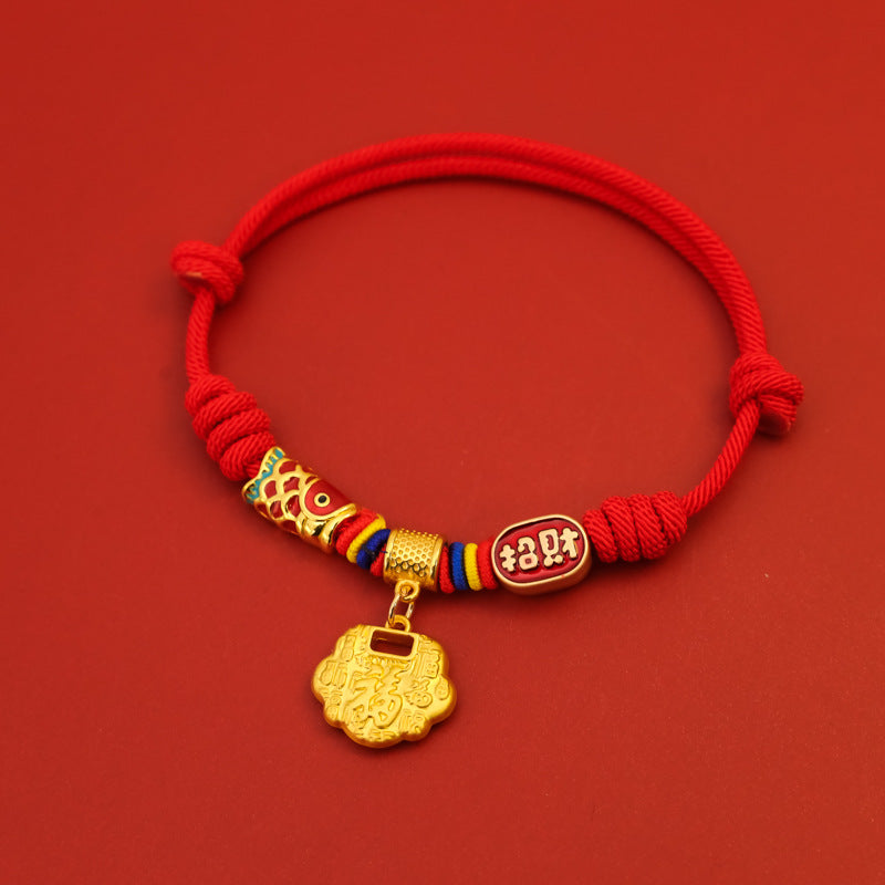 Letitdao Silent Longevity Pet Collar Red Koi & Lock Design for New Year Wellness Adjustable Vitality Frequency Band