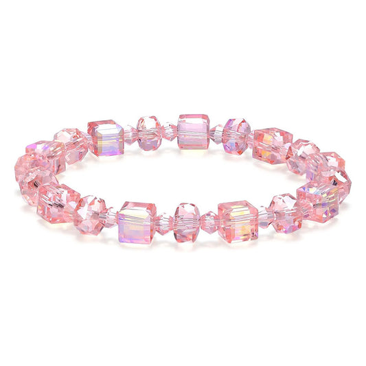Letitdao Healing Light Bracelet Iridescent Crystal Beads for Active Meditation & Energetic Alignment