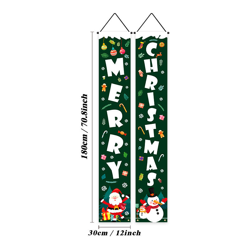 $9.9 Includes All Fees-Letitdao Grinch & Santa Outdoor Set Quirky Couplet Curtain & Banners For Ironic Christmas Whimsical Party Decor