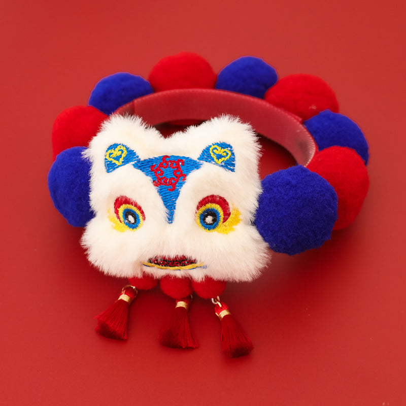 Letitdao Silent Winter Comfort Collar Red Pom & Fringe for Thermal Energy & New Year Joy Adjustable Festive Band
