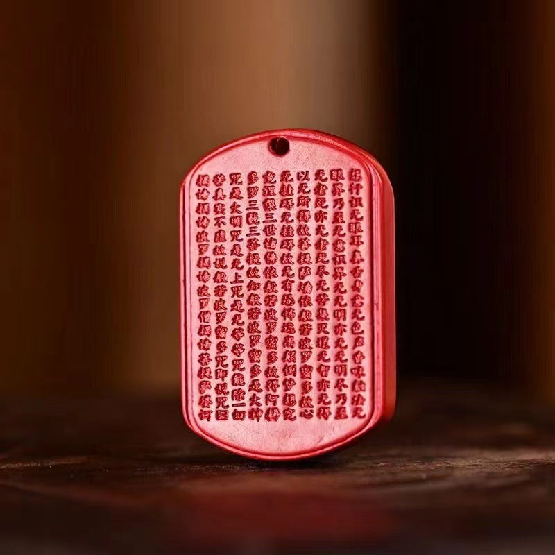 Letitdao Lotus Mantra Energy Pendant Cinnabar & Purple Sand for Year Protection Aura Cleansing Gift