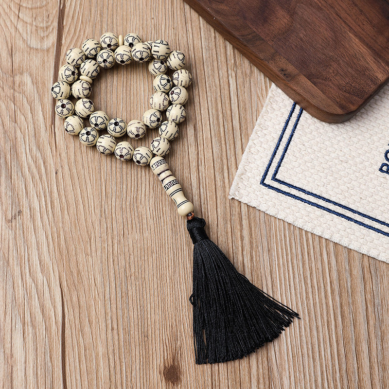 Sale Letitdao Artisan Intention Bracelet 33-Bead Strand for Mindful Focus & Personal Grounding Cultural Meditation Jewelry