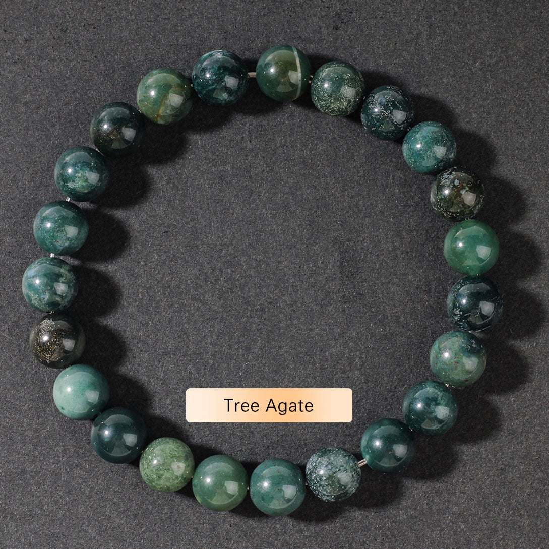 Letitdao Grounding Stone Bracelet Tiger's Eye & Garnet Bead Strand for Focus & Vitality Natural Energy Jewelry