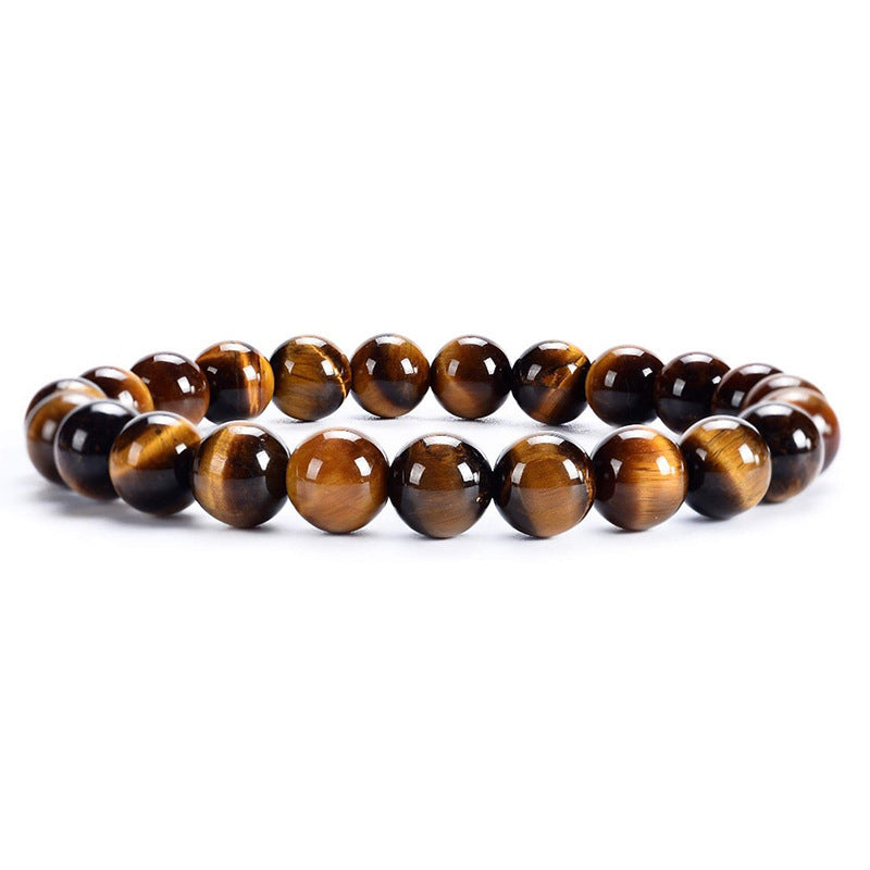 Letitdao Solar Energy in Every Bead Natural Tiger's Eye Stretch Bracelet for Clarity Focus & Motivation