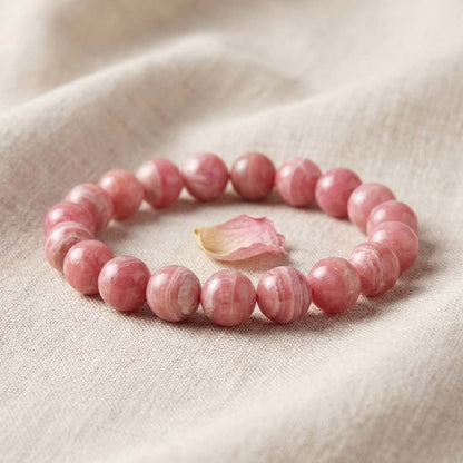 Letitdao Natural Rhodochrosite Bracelet - Whisper of Love