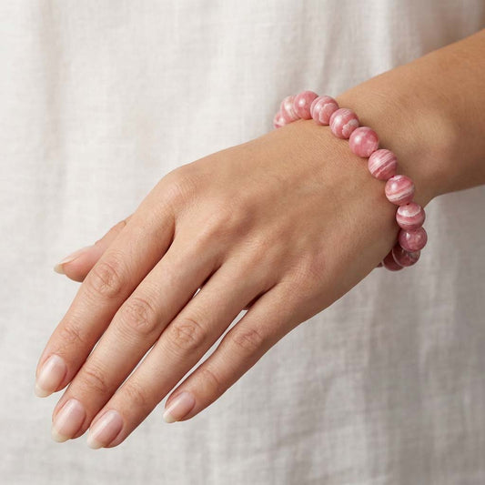 Letitdao Natural Rhodochrosite Bracelet - Whisper of Love