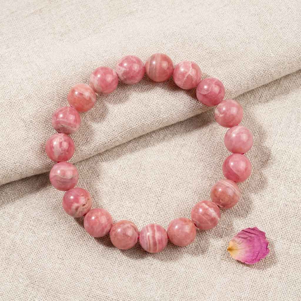 Letitdao Natural Rhodochrosite Bracelet - Whisper of Love