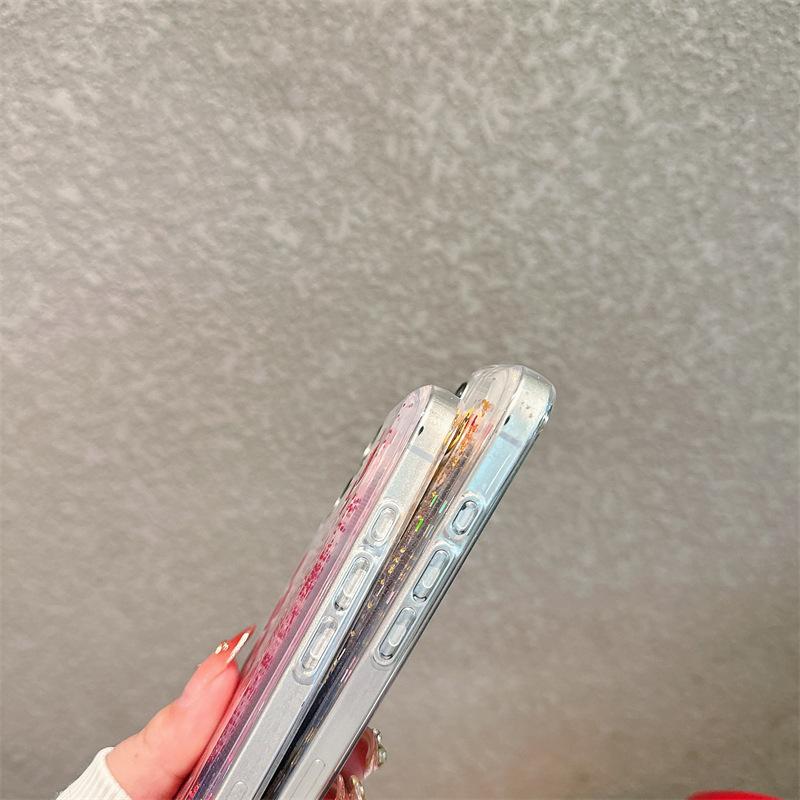 $9.9 Includes All Fees- Letitdao New Year Lucky Flow Case Red Mahjong Sand Design Universal Fit for Most Phones Festive Protection Cover with Gold and Red Glitter