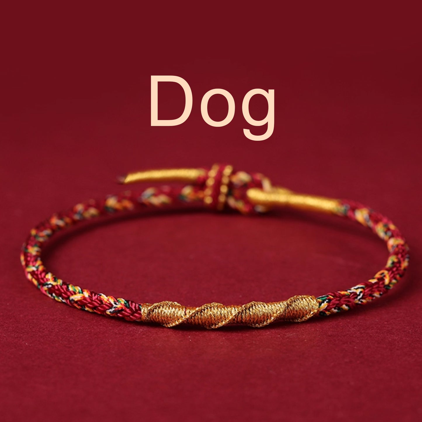 Zodiac Buddha Tai Sui Red String Bracelet Braided Bracelet Amulet