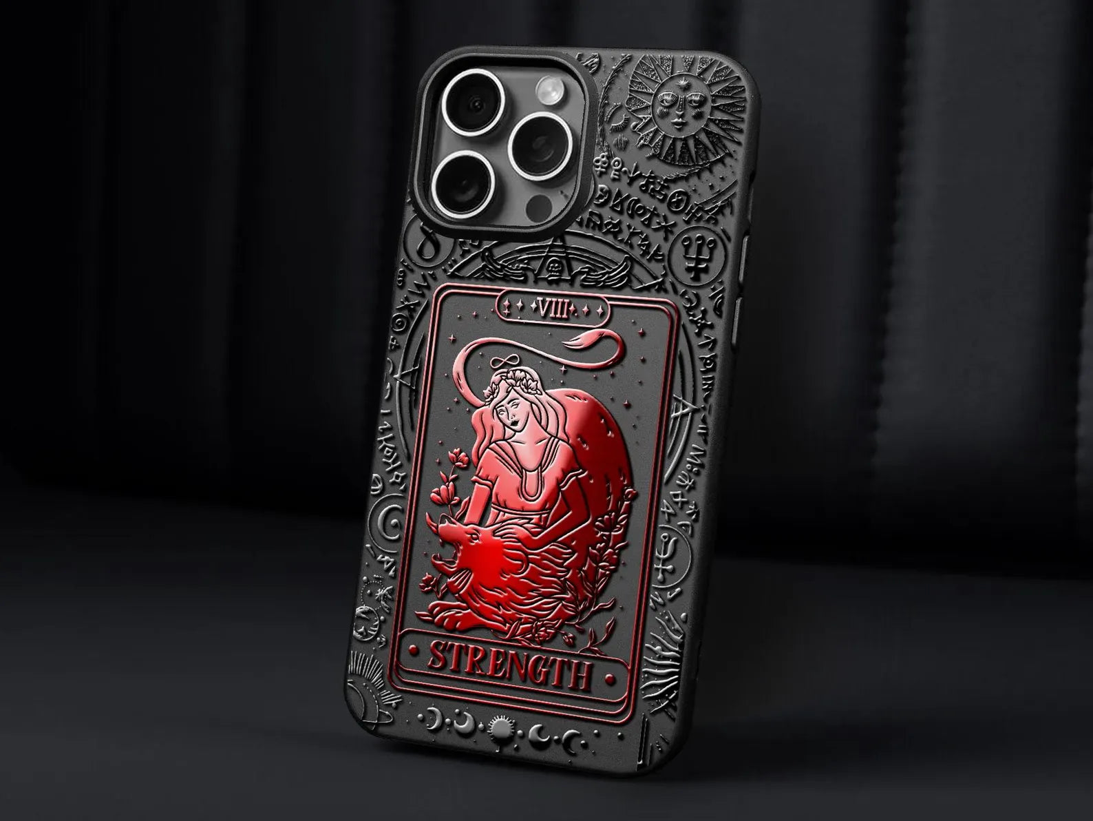 $9.9 Includes All Fees- Letitdao Strength Tarot Card iPhone Case Gothic phone cover