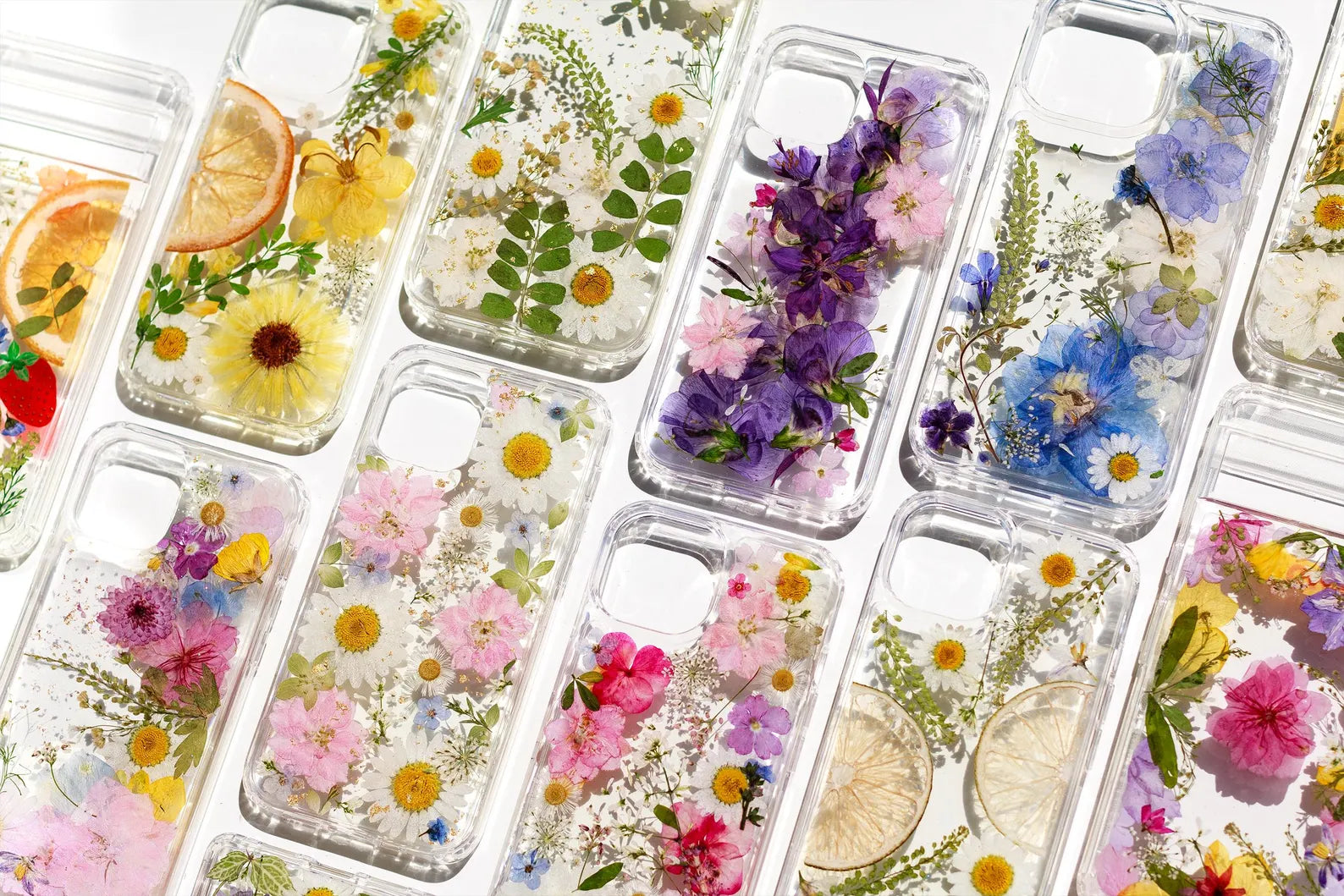 $9.9 Includes All Fees- Letitdao Floral Phone Case Cover Pressed Flower For IPhone 16 15 14 13 17 11 Pro Max Case Samsung S25 Plus S24 Ultra Case Google Pixel 8 9 Pro Xl 10