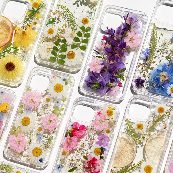 $9.9 Includes All Fees- Letitdao Floral Phone Case Cover Pressed Flower For IPhone 16 15 14 13 17 11 Pro Max Case Samsung S25 Plus S24 Ultra Case Google Pixel 8 9 Pro Xl 10